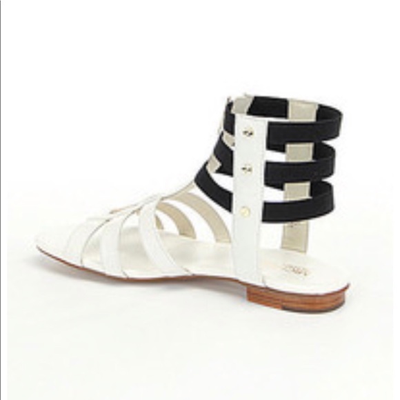 white michael kors heels